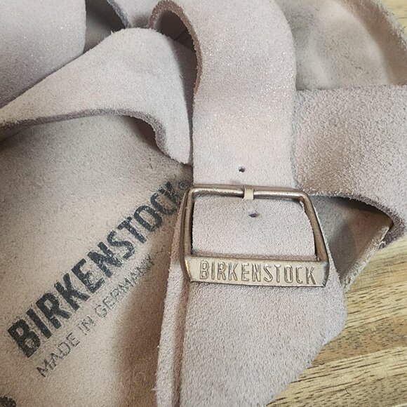 Birkenstock Sandals Womens Size 10 EU41 Pink Siena Big Buckle Suede Slides Cork - Picture 10 of 11